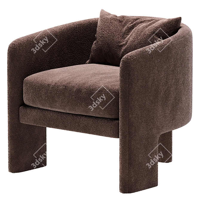 Elegant Shandy Armchair by Cazarina 3D model image 4