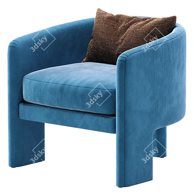 Elegant Shandy Armchair by Cazarina 3D model image 6