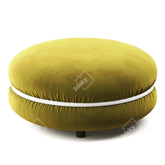 Elegant Macaron Pouf by Innova 3D model image 3