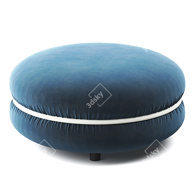 Elegant Macaron Pouf by Innova 3D model image 4