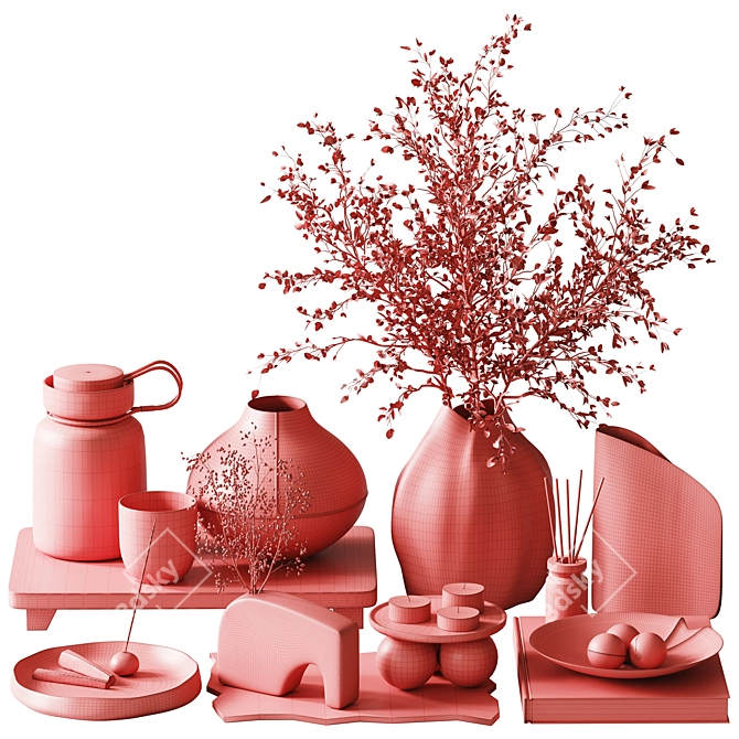 Dazzling Decor Set with Turbosmooth 3D model image 7