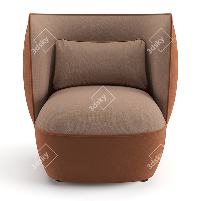 Stylish Trussardi Nebula High Armchair 3D model image 2