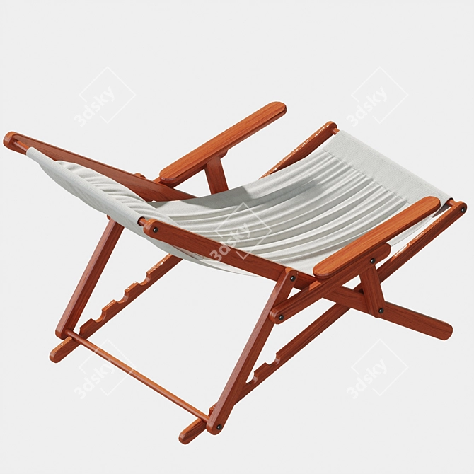 Portable Folding Beach Chair 3D model image 3