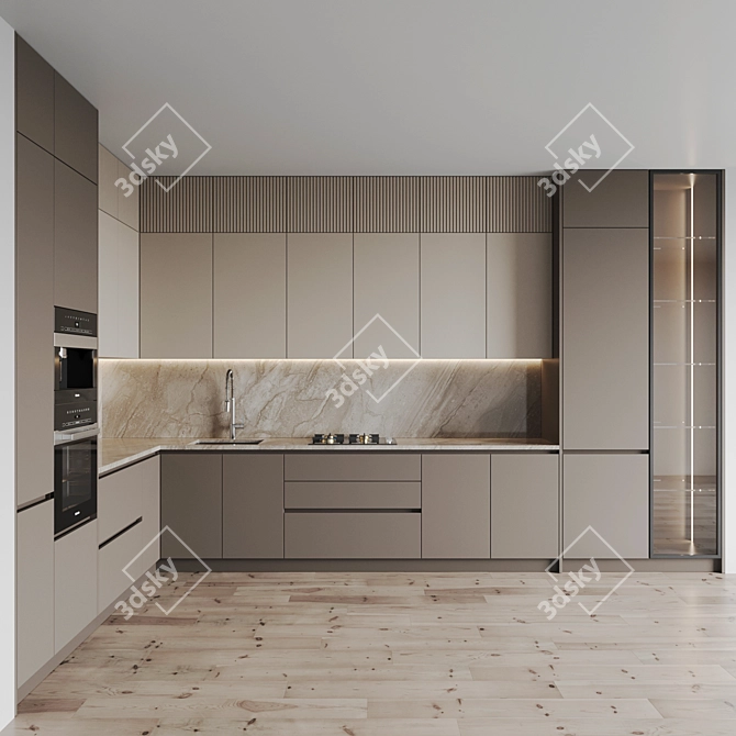 Modern Kitchen 3D Models Set 3D model image 5