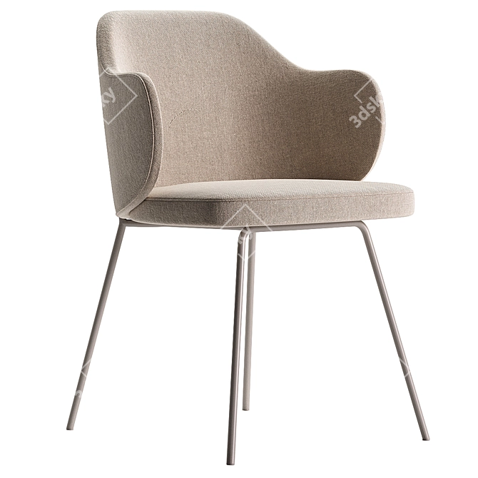 Elegant Yunia Chair by KaveHome 3D model image 4