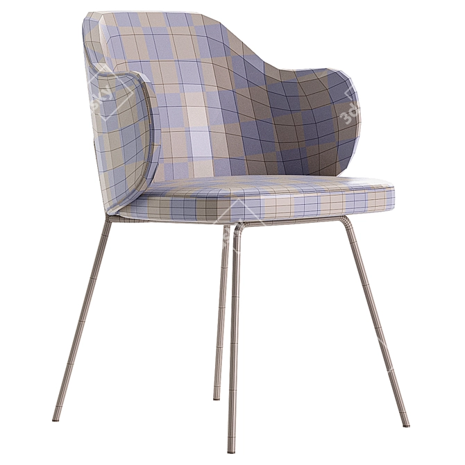 Elegant Yunia Chair by KaveHome 3D model image 6