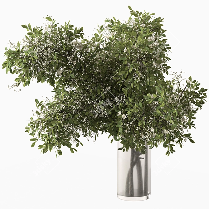 Green Branch Bouquet 193 3D model image 1