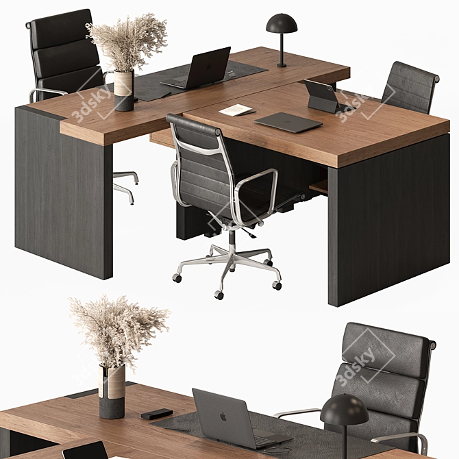 Executive Manager Desk - Office Furniture 3D model image 2