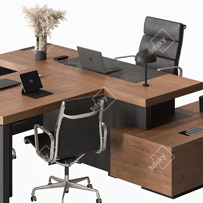 Executive Manager Desk - Office Furniture 3D model image 3