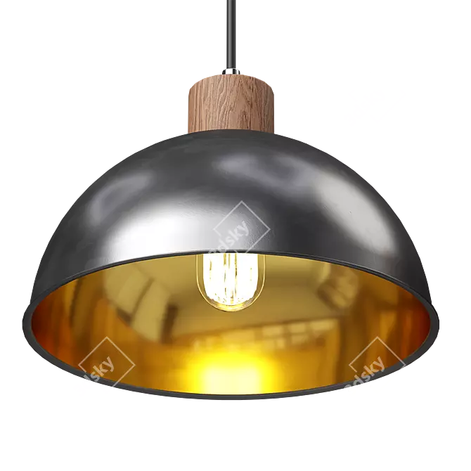 Hand-Painted Lindby Durbis Pendant Light 3D model image 4