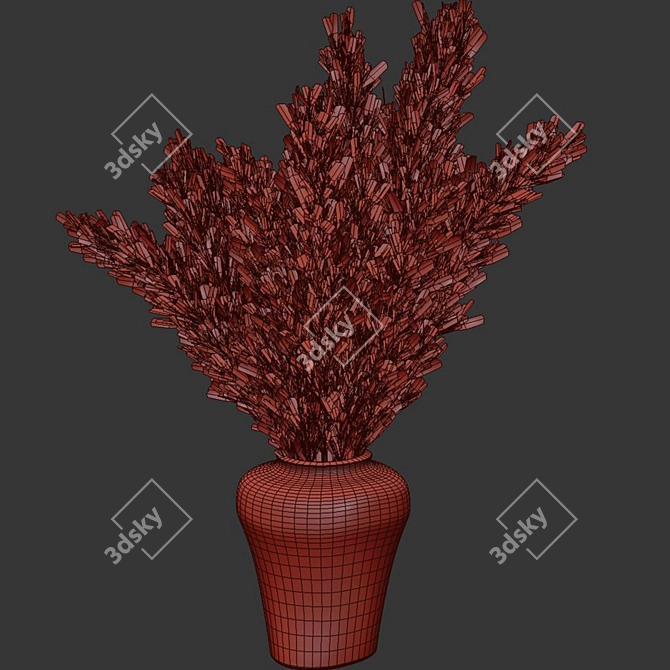 Elegant Pampas Vase Set49 3D model image 5