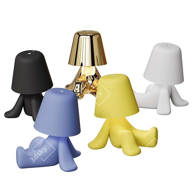Modern Bob Brothers Sculpture Set 3D model image 3