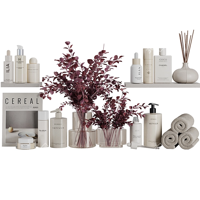 Modern Bathroom Accessory Set 2016 3D model image 3