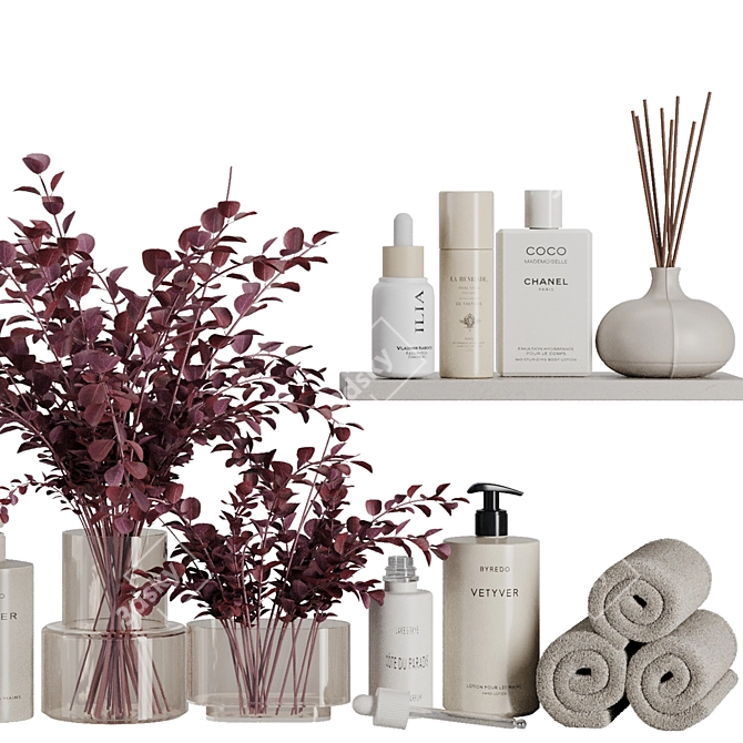Modern Bathroom Accessory Set 2016 3D model image 5