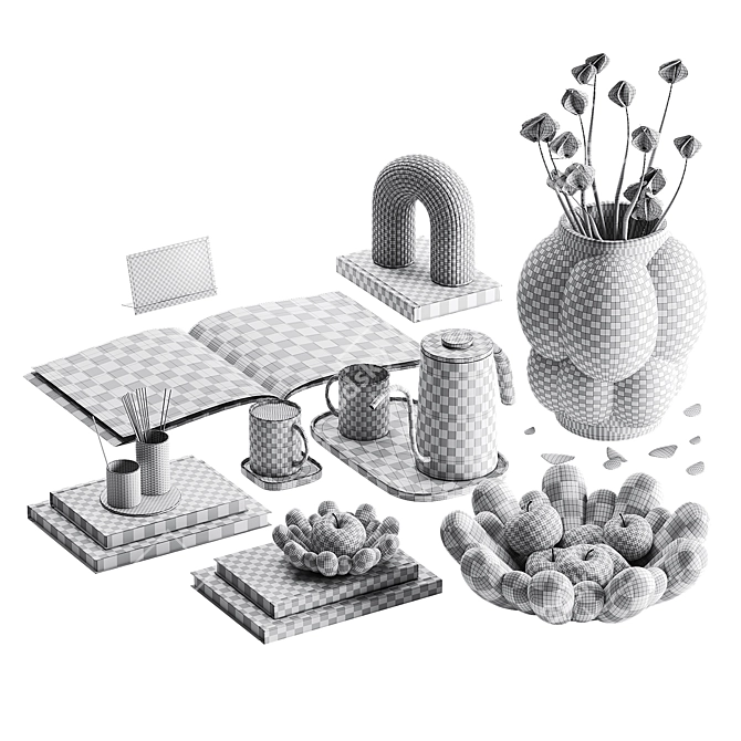 Decor Set with Vases 3D 3D model image 6