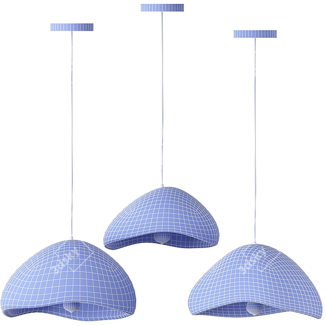 Cloud-inspired Pendant Lighting 3D model image 5