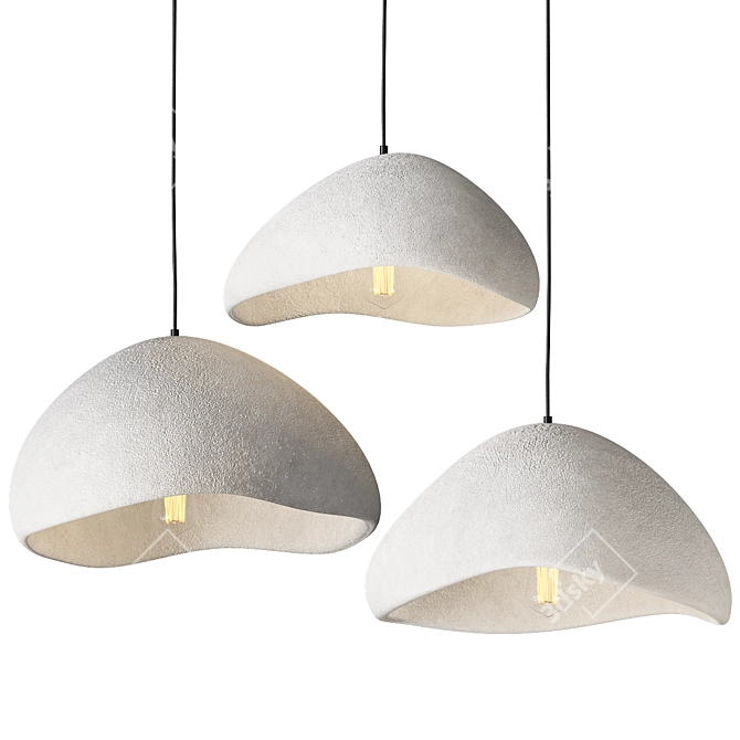 Cloud-inspired Pendant Lighting 3D model image 6