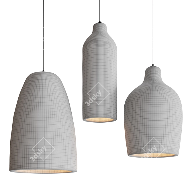 Japanese Wabi Sabi Pendant Lights 3D model image 2