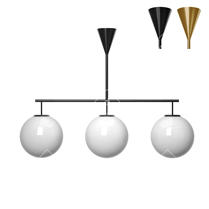 Ardsley Linear Chandelier: Elegant Illumination 3D model image 1