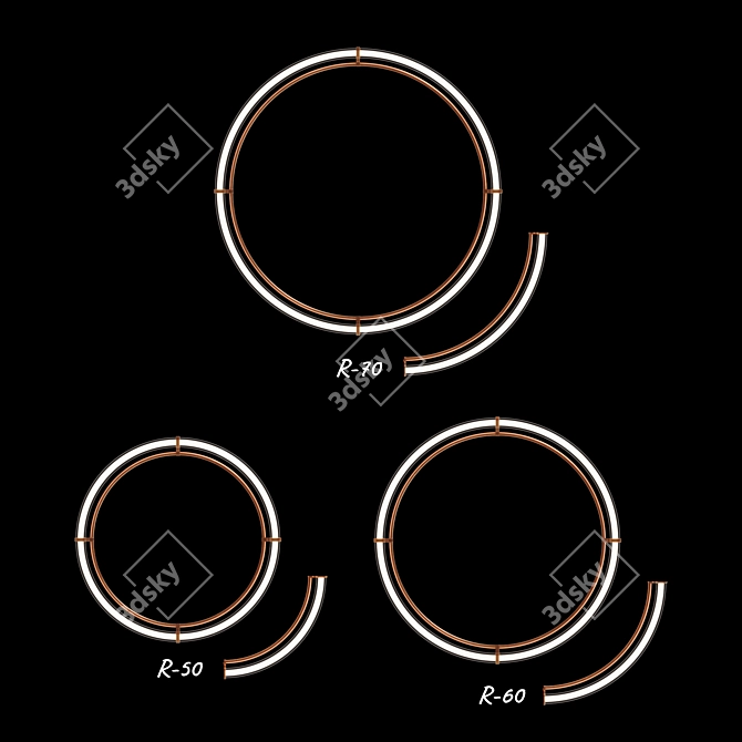 Circular Lights Trio: Henge Legacy 3D model image 8