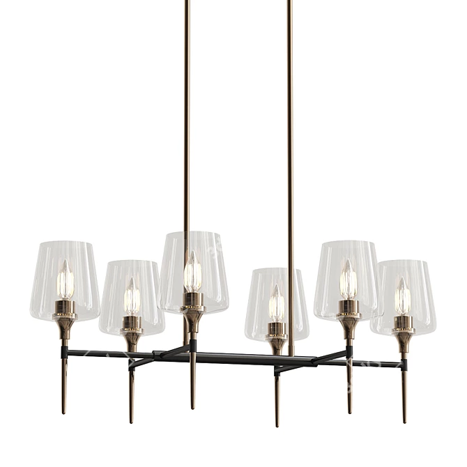 Contemporary LED Island Pendant Light 3D model image 3