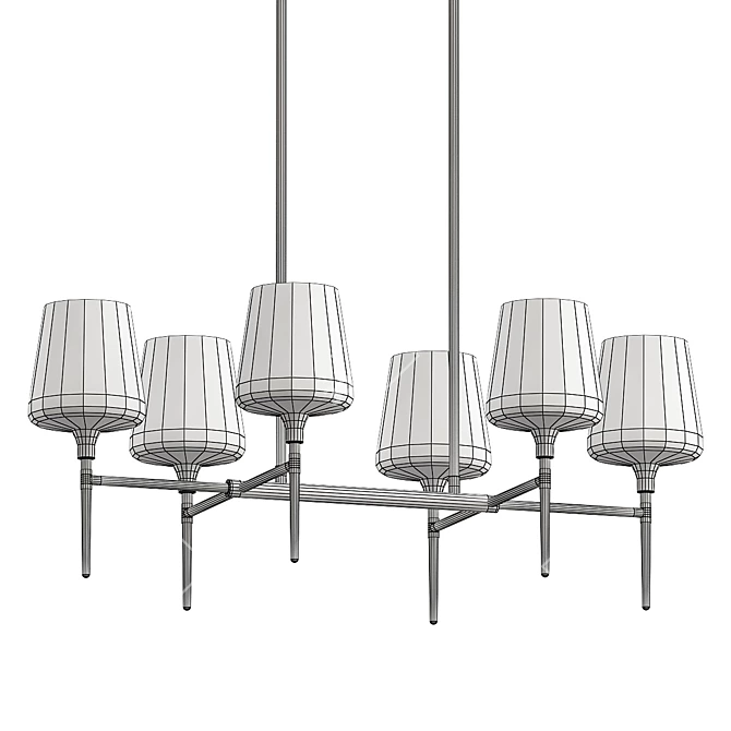 Contemporary LED Island Pendant Light 3D model image 2