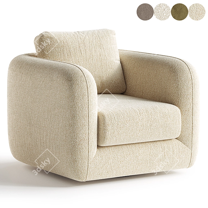 Oslo Swivel Chair 3D Model 3D model image 1