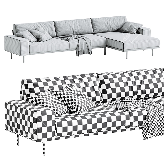 Modern 3D Max Piu Sofa 3D model image 13