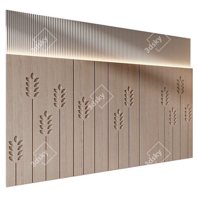 Modern Wall Panel 3D Model 3D model image 1