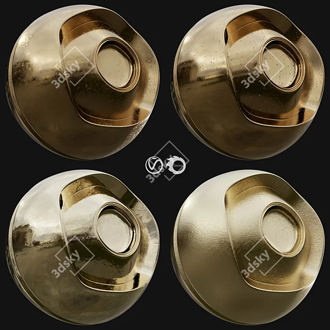 PBR Seamless Gold Materials Pack 3D model image 1