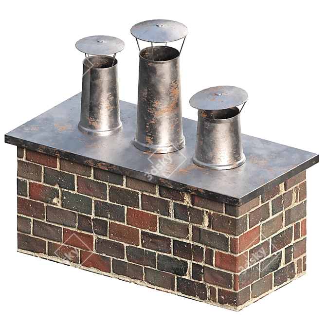 3D Chimney Ventilation Model 3D model image 4