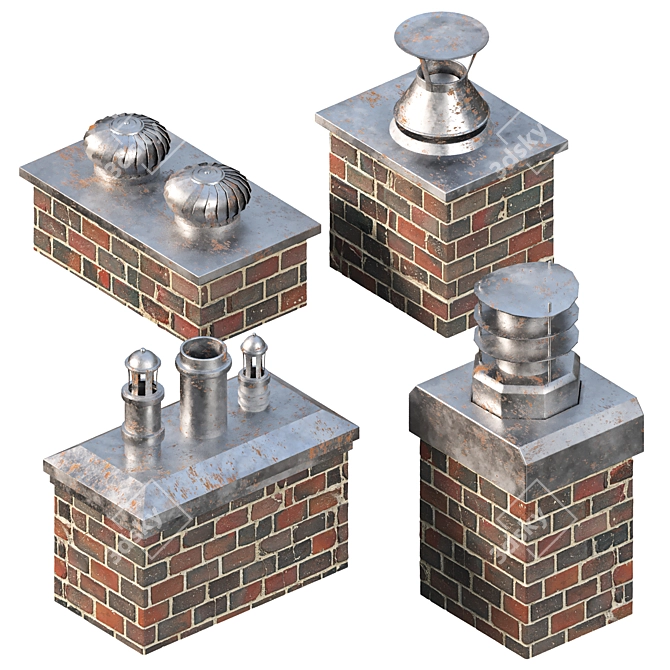 Top-Notch Chimney Ventilation Kit 3D model image 1