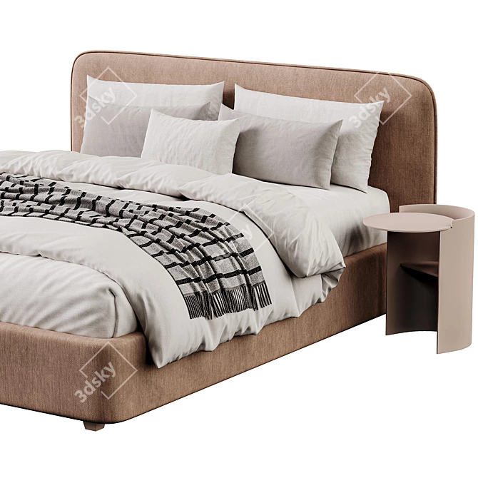 Barry Bed with Storage: Modern Design 3D model image 5