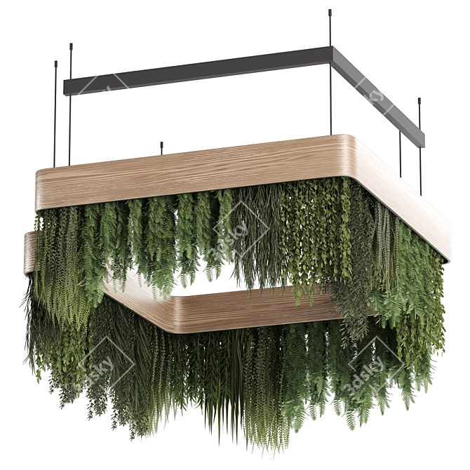 High-quality Hanging Indoor Plants 3D model image 2