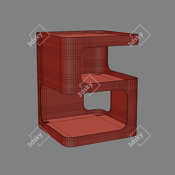 Brum Bedside Table 40x40x50 cm 3D model image 3