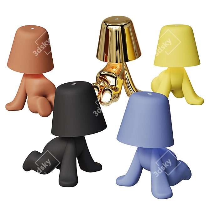 Modern Design Sweet Brothers Sculpture 3D model image 3