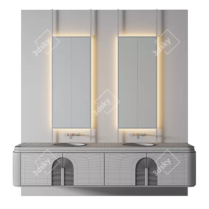 Luxury Bathroom 3D Model Kit 3D model image 2