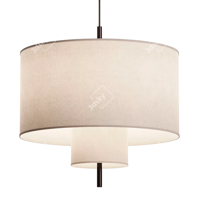 Modern Margin Pendant Lamp 3D model image 1