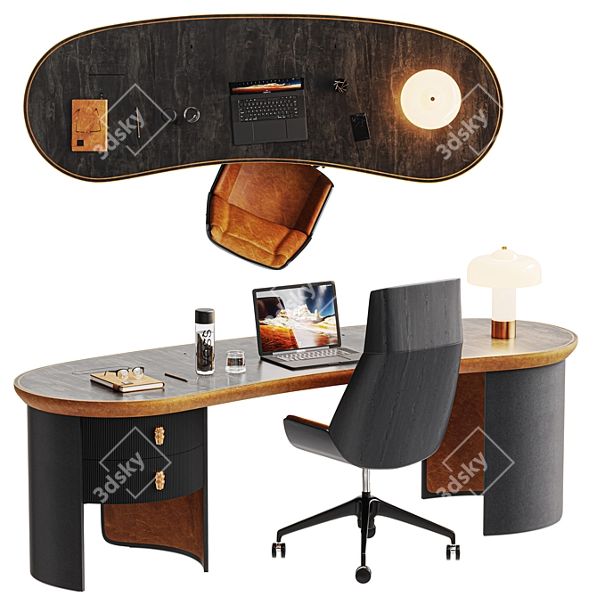 1. Executive Leather Office Chair - Ergonomic Luxury
2. Refurbished MacBook Pro - Space Grey M1
3. Cont 3D model image 1