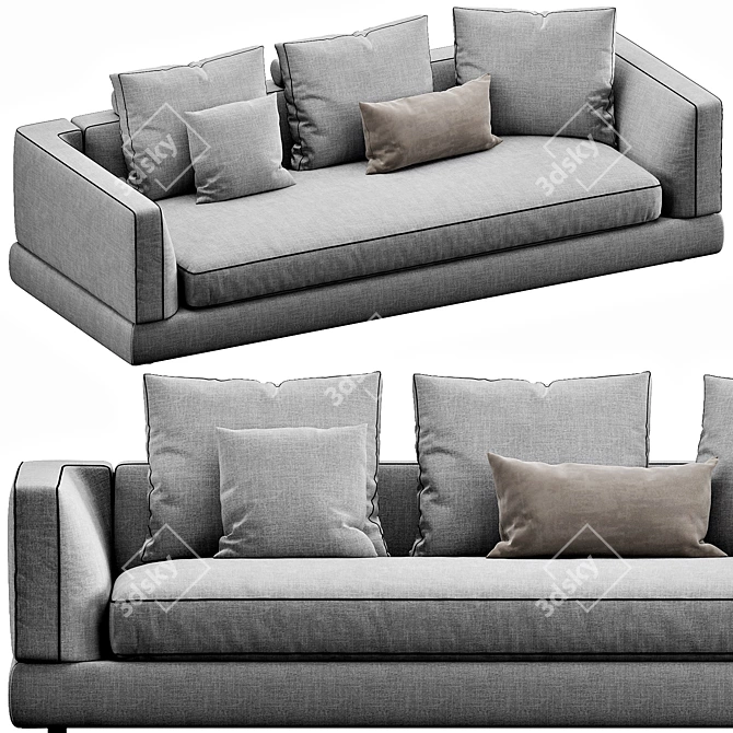 Bonaldo Liam Sofa: Modern Comfort 3D model image 5