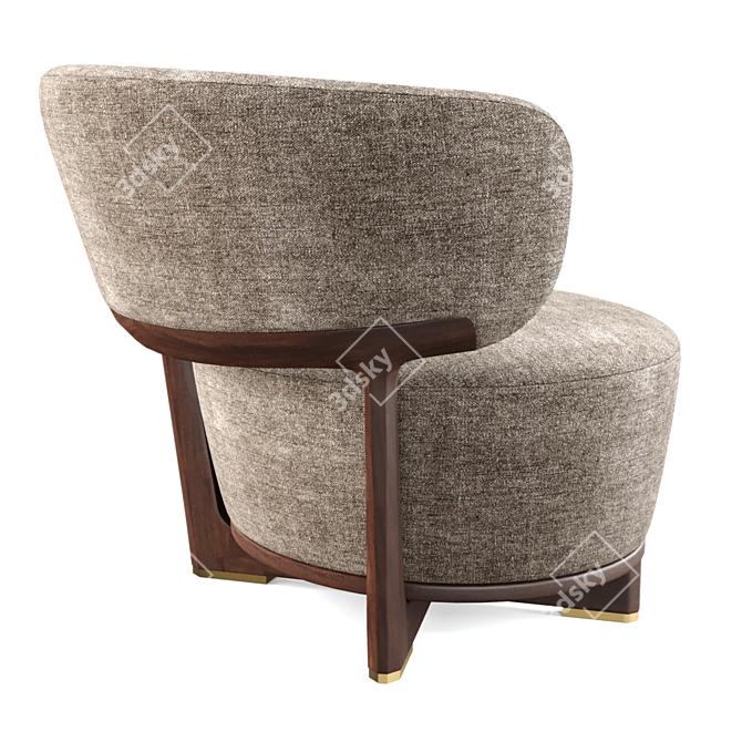 Luxury Lounge Armchair - 3D Model 3D model image 3