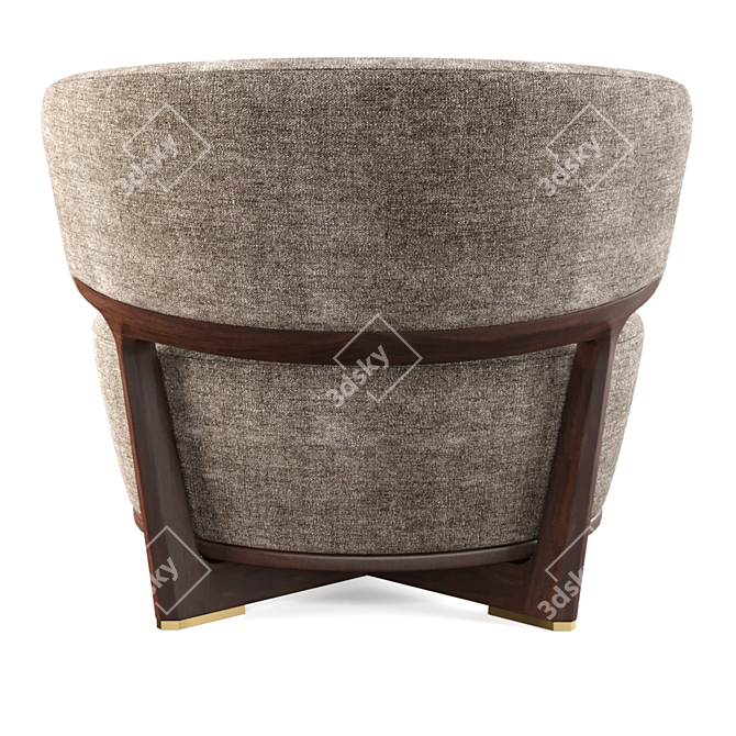 Luxury Lounge Armchair - 3D Model 3D model image 6