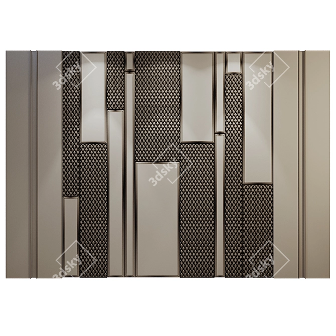 Modern 3D Wall Panel Decor 3D model image 3