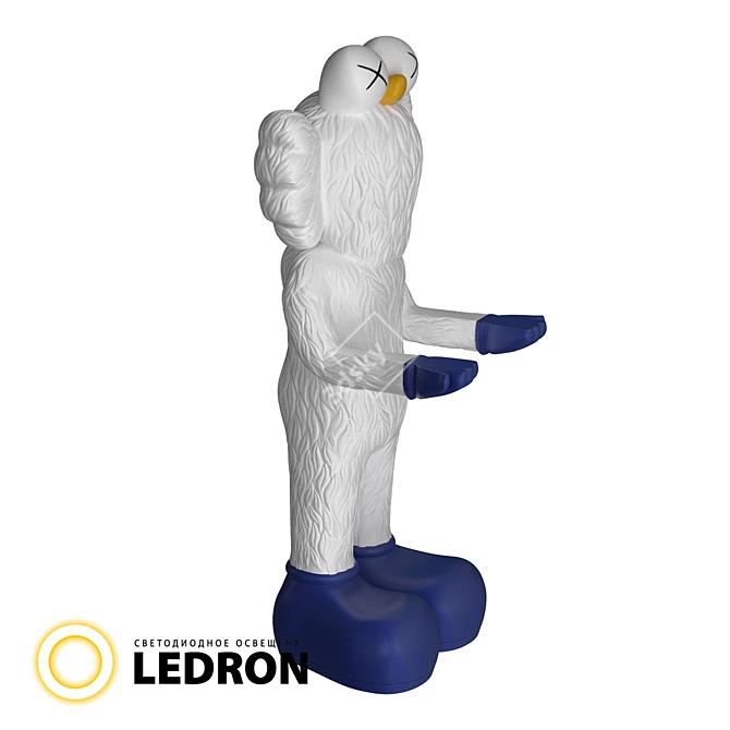 Designer Fluffy Sculpture Figurine 3D model image 1