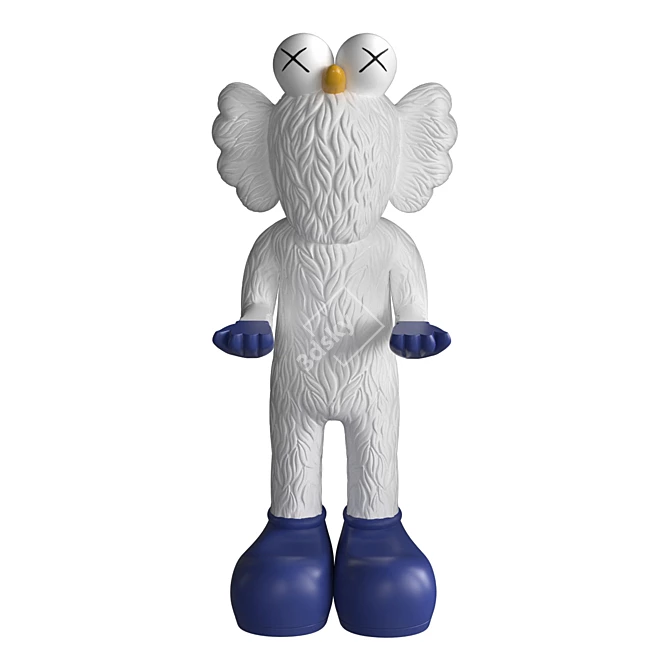 Designer Fluffy Sculpture Figurine 3D model image 3