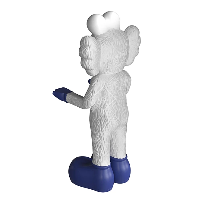 Designer Fluffy Sculpture Figurine 3D model image 4