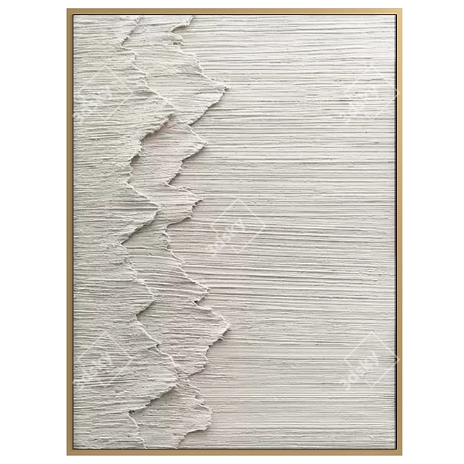 Minimalist Elegance Wabi Sabi Wall Art 3D model image 2