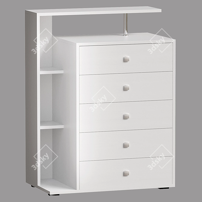 Elegant Camellia Chest of Drawers 3D model image 3