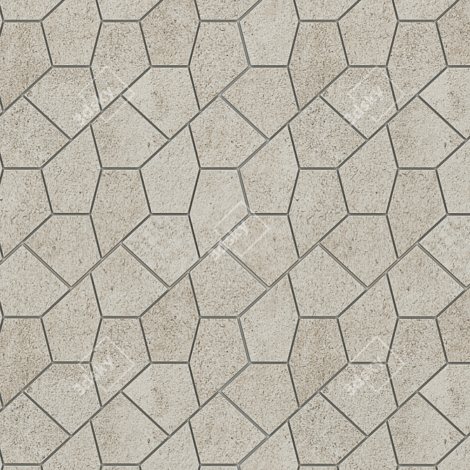 Eternum Gold Kaleido Mosaic Tiles 3D model image 1