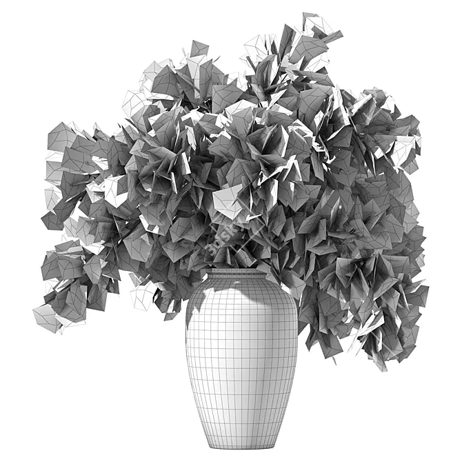 Elegant Bouquet Plant Sculpture 3D model image 3